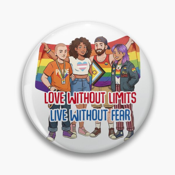Item preview, Love without limits Live without fear Happy Pride Month Celebration 2026 rainbow LGBTQIA  designed and sold by Smuchie.