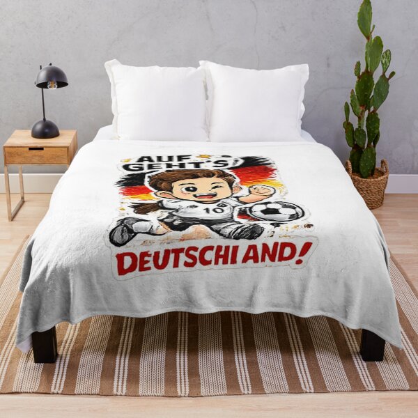 Item preview, Auf Geht's Deutschland Cute Girl Soccer Fan Sticker | German Football Supporter Cartoon | Germany Soccer Team Pride Design designed and sold by myteesmypassion.