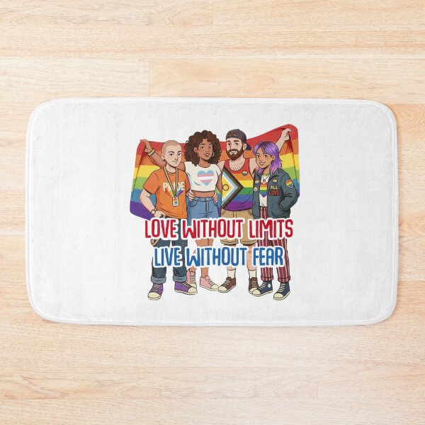 Item preview, Love without limits Live without fear Happy Pride Month Celebration 2026 rainbow LGBTQIA  designed and sold by Smuchie.