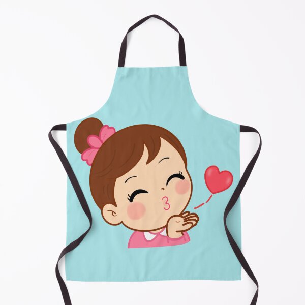 Item preview, Cute Girl Blowing Flying Pink Hearts Kiss Character Art Illustration⁠ designed and sold by Teenidesign .