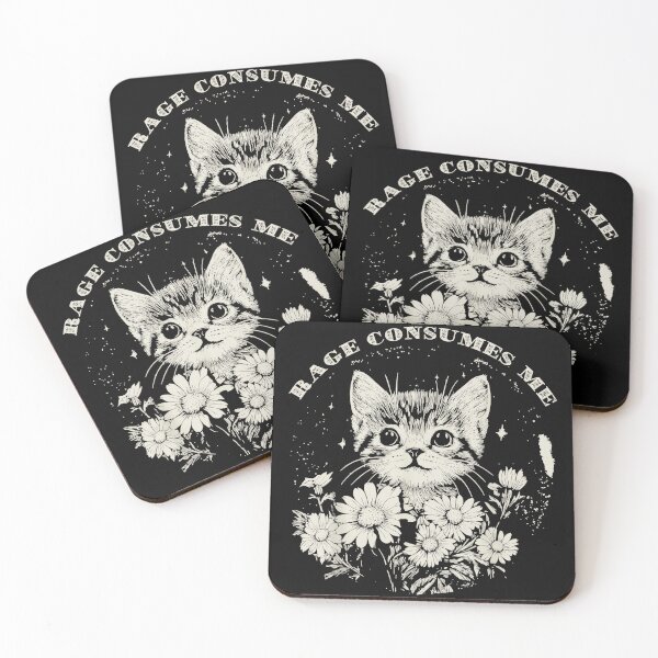 Item preview, Rage Consumes Me Sarcastic Kitten Funny Cat Lover designed and sold by LysiTHWIP.