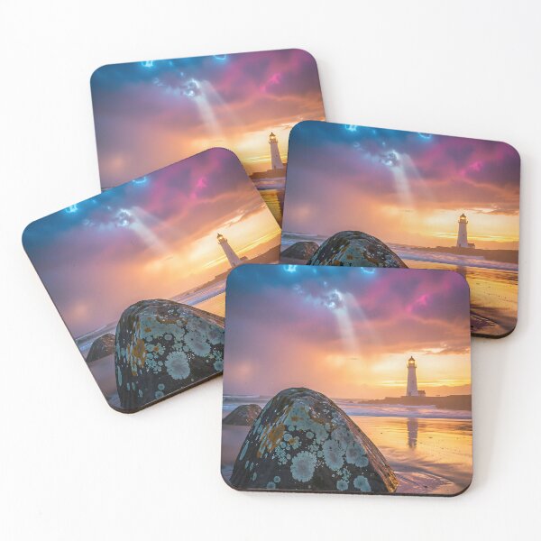 Item preview, Where the sky breaks: A lighthouse in a surreal storm designed and sold by VoidVeilStudio.
