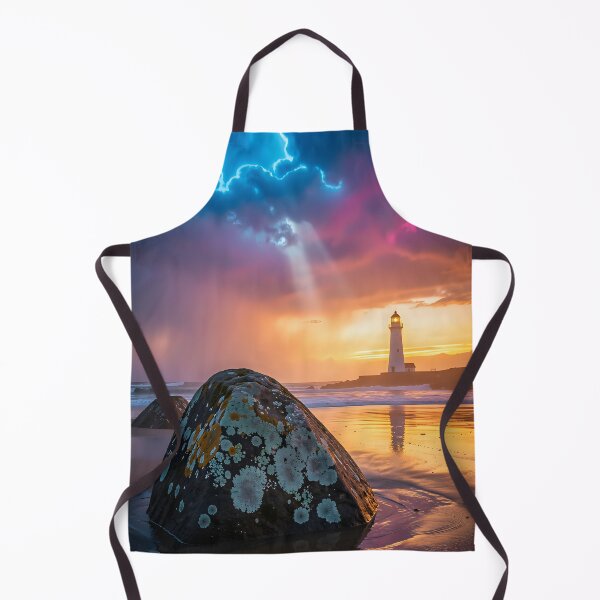 Item preview, Where the sky breaks: A lighthouse in a surreal storm designed and sold by VoidVeilStudio.