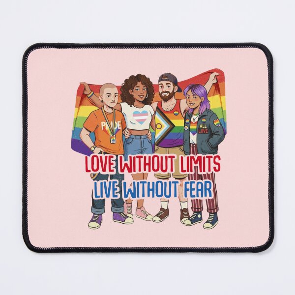 Item preview, Love without limits Live without fear Happy Pride Month Celebration 2026 rainbow LGBTQIA  designed and sold by Smuchie.