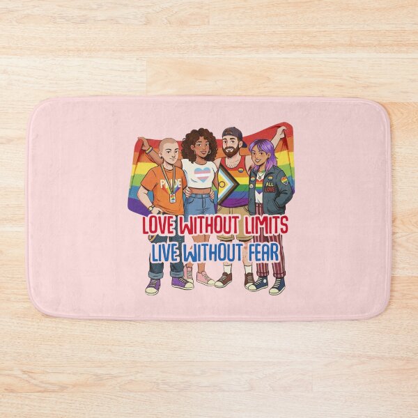 Item preview, Love without limits Live without fear Happy Pride Month Celebration 2026 rainbow LGBTQIA  designed and sold by Smuchie.