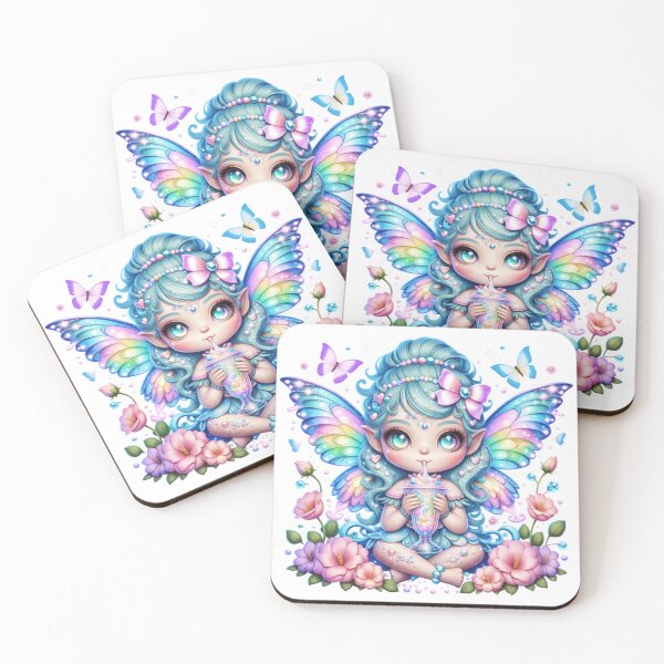 Item preview, Fairy with Iridescent Wings Sitting Among Roses designed and sold by Artdrop62.