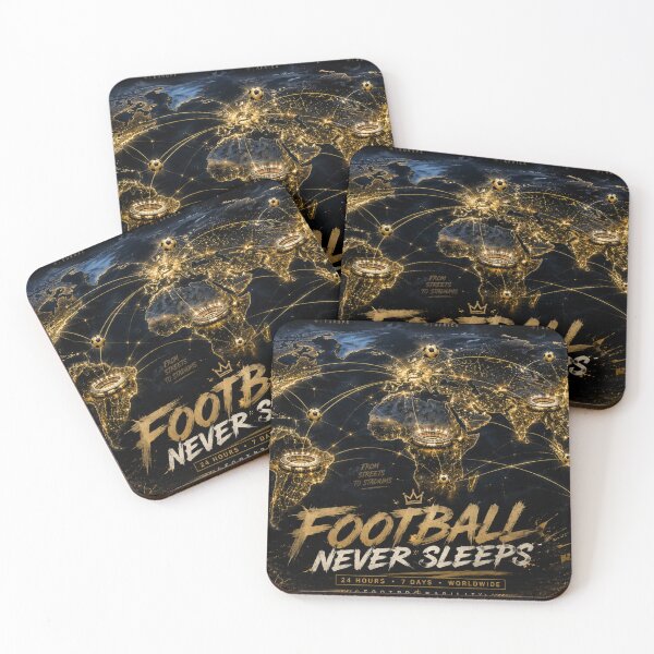 Item preview, Football Never Sleeps – World Football Map designed and sold by FootProbability.