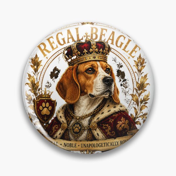 Item preview, Regal Beagle King – Elegant Royal Dog Illustration Design designed and sold by Wear Sculpt.