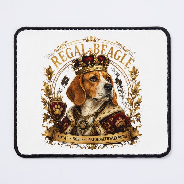 Item preview, Regal Beagle King – Elegant Royal Dog Illustration Design designed and sold by Wear Sculpt.