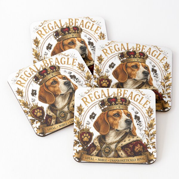 Item preview, Regal Beagle King – Elegant Royal Dog Illustration Design designed and sold by Wear Sculpt.