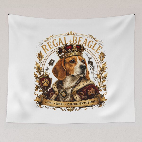 Item preview, Regal Beagle King – Elegant Royal Dog Illustration Design designed and sold by Wear Sculpt.