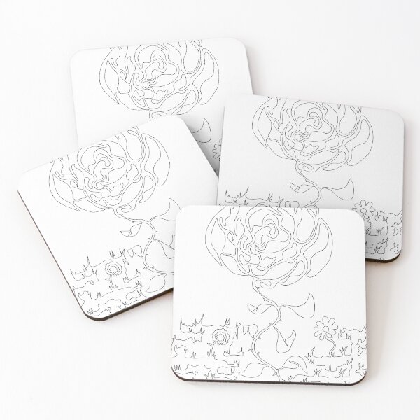 Item preview, Blooming Rose One Line – Single Black and White Line Drawing – Minimalist Floral Art designed and sold by Keltoi-art.