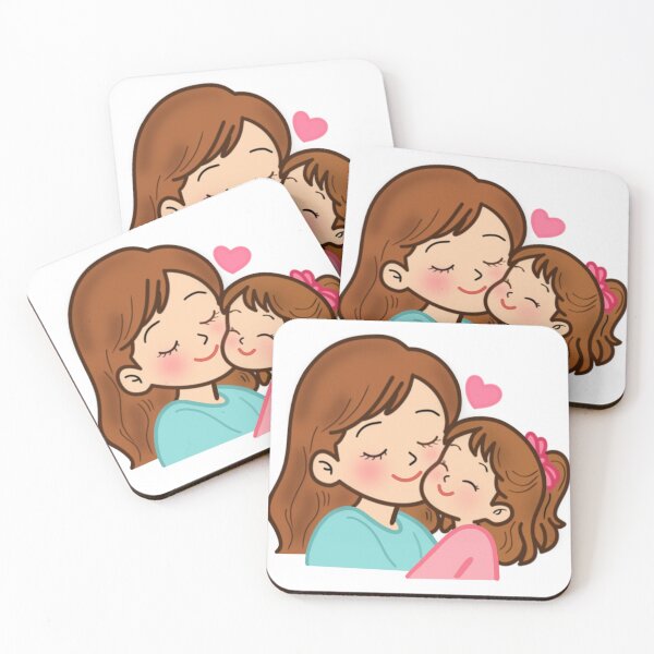 Item preview, ⁠Mother and Daughter Hugging Outline Illustration for Mother's Day Art designed and sold by Teenidesign .
