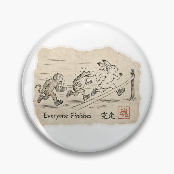 Item preview, Everyone Finishes Japanese Choju Giga  Animal Race Running Sticker Art designed and sold by Locker39.
