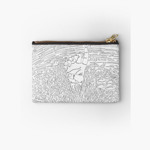 Item preview, Hand Drowning Rescue – One Line Drawing Black and White – Single Line Art Despair designed and sold by Keltoi-art.