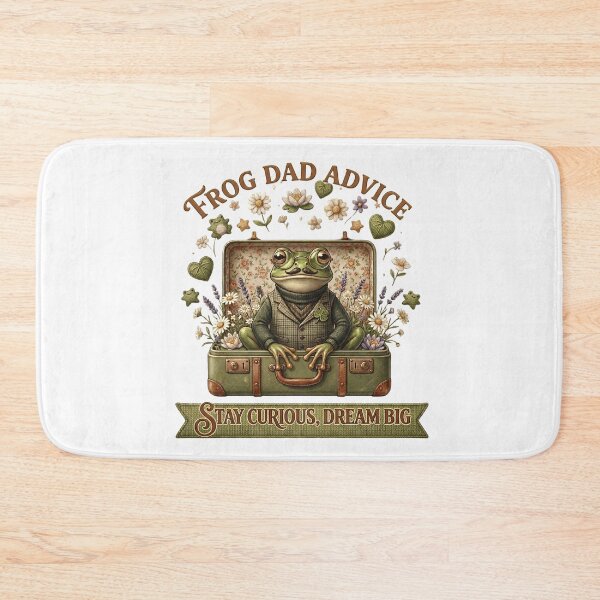Item preview, Frog Dad Advice Stay Curious Dream Big Father's Day Aesthetic designed and sold by Basma Designs | Funny Shirts, Stickers & Mugs.