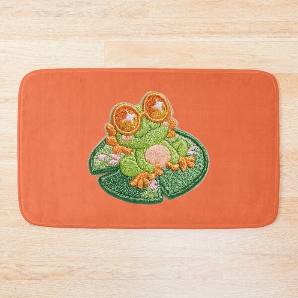 Item preview, Sleepy Frog With Sunglasses Patch designed and sold by MegaNovaArt.