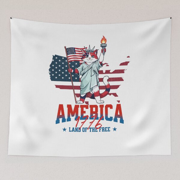 Item preview, America 250 Patriotic Cat Statue of Liberty designed and sold by PG Illustration.
