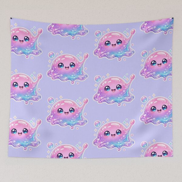 Item preview, Cute Kawaii Jelly Sticker | Happy Needoh Slime Character | Pastel Glossy Squishy Blob Aesthetic designed and sold by Bhaskar Digital Art.
