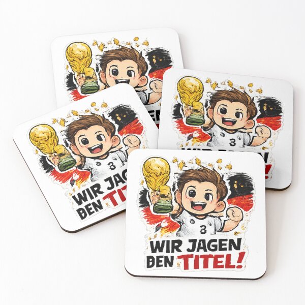 Item preview, Wir Jagen Den Titel Germany Soccer Fan Sticker | German Football Championship Dream Design | Deutschland Football Supporter Cartoon designed and sold by myteesmypassion.