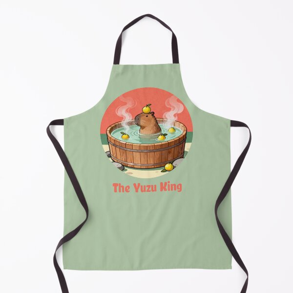 Item preview, The Yuzu King Capybara Japanese Hot Spring Onsen designed and sold by FIREDesignsPOD.