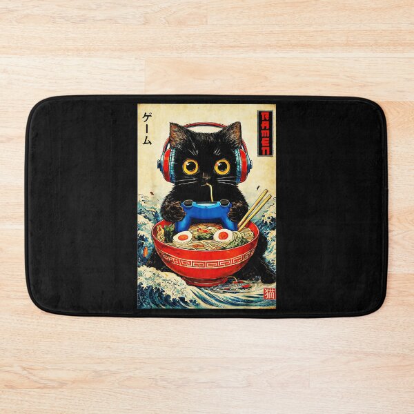 Item preview, Game Ramen Cat Gamer Japanese Noodles Hobby designed and sold by LysiTHWIP.