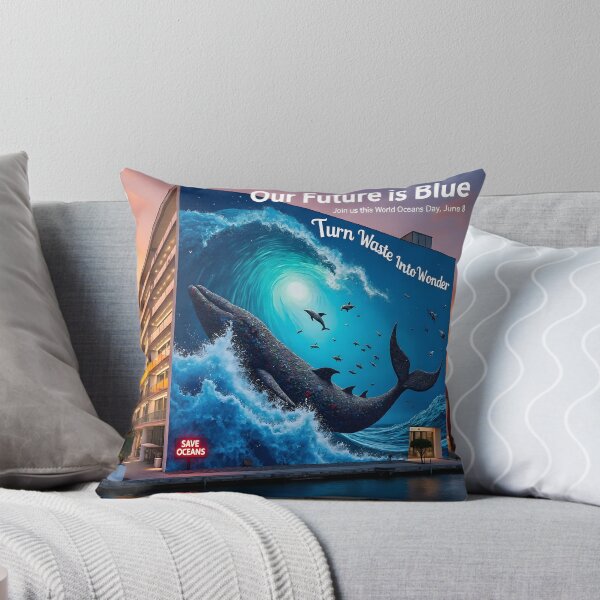 Item preview,  Our Future is Blue: World Oceans Day Artwork designed and sold by Creative-RE.