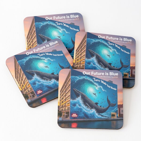 Item preview,  Our Future is Blue: World Oceans Day Artwork designed and sold by Creative-RE.
