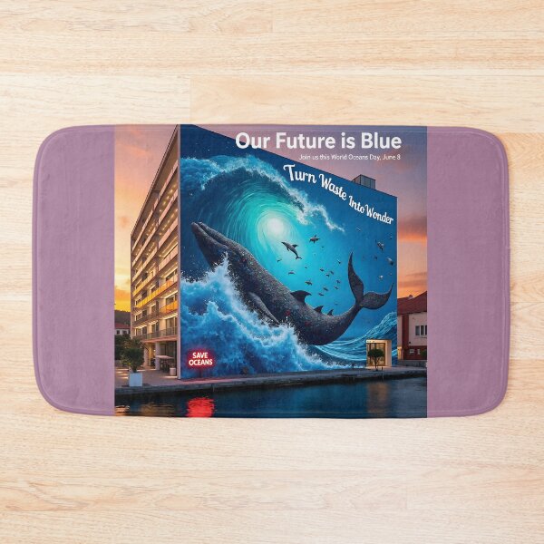 Item preview,  Our Future is Blue: World Oceans Day Artwork designed and sold by Creative-RE.
