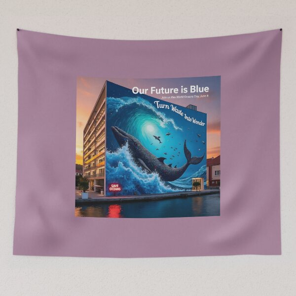 Item preview,  Our Future is Blue: World Oceans Day Artwork designed and sold by Creative-RE.
