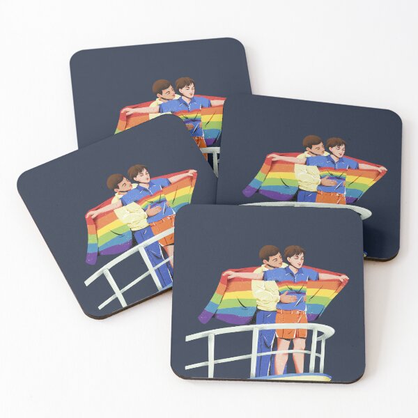 Item preview, Titanic Pride Rainbow Flag Gay Couple Art designed and sold by Rhodes Shop.