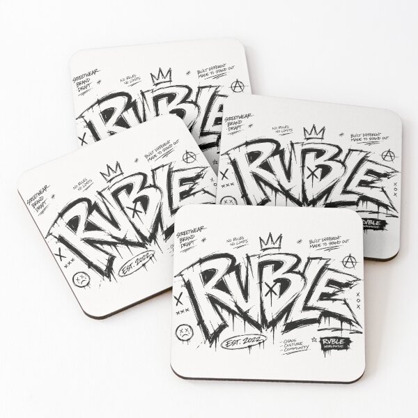 Item preview, RVBLE Graffiti Streetwear Logo | Punk Typography Sketch Design designed and sold by J&J's Creation.