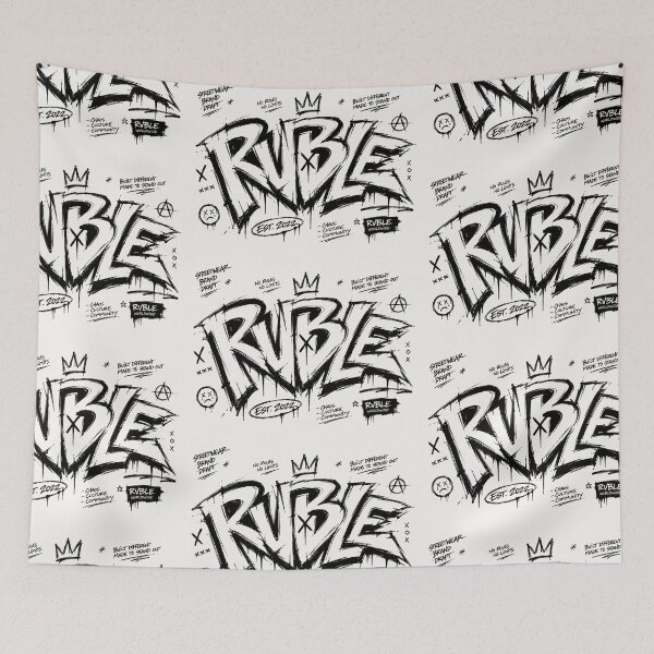 Item preview, RVBLE Graffiti Streetwear Logo | Punk Typography Sketch Design designed and sold by J&J's Creation.