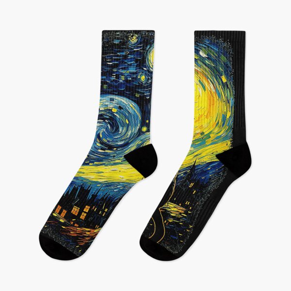 Item preview, Black Cat Starry Night Van Gogh Feline Lover designed and sold by LysiTHWIP.