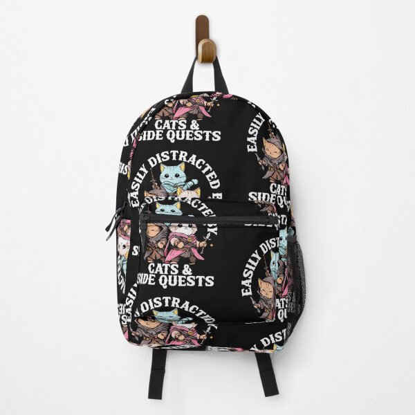 Item preview, Easily Distracted By Cats & Side Quests Rpg Gamer Cat Lover designed and sold by LysiTHWIP.