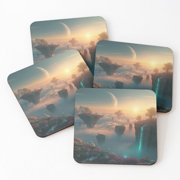 Item preview, Floating Celestial Isles Fantasy Alien Landscape designed and sold by Luminous Wilds.
