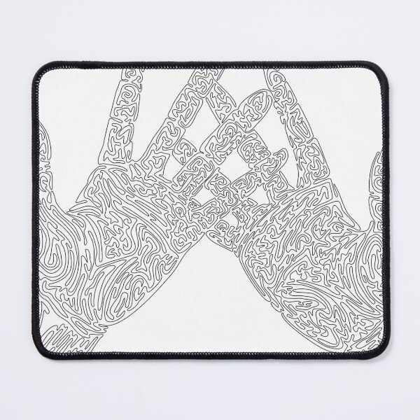 Item preview, Intertwined Hands Spa – Unique Black and White Line Drawing – Sensual Liquid Line Art designed and sold by Keltoi-art.