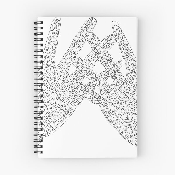Item preview, Intertwined Hands Spa – Unique Black and White Line Drawing – Sensual Liquid Line Art designed and sold by Keltoi-art.