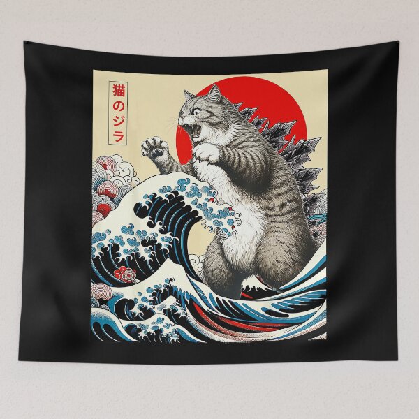 Item preview, Neko No Jira Cat Zilla Kaiju Monster Feline designed and sold by LysiTHWIP.