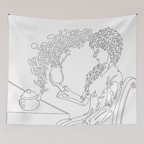 Item preview, Ritual Mate Drinker – Single Line Drawing in Black and White – Argentine Art Culture designed and sold by Keltoi-art.