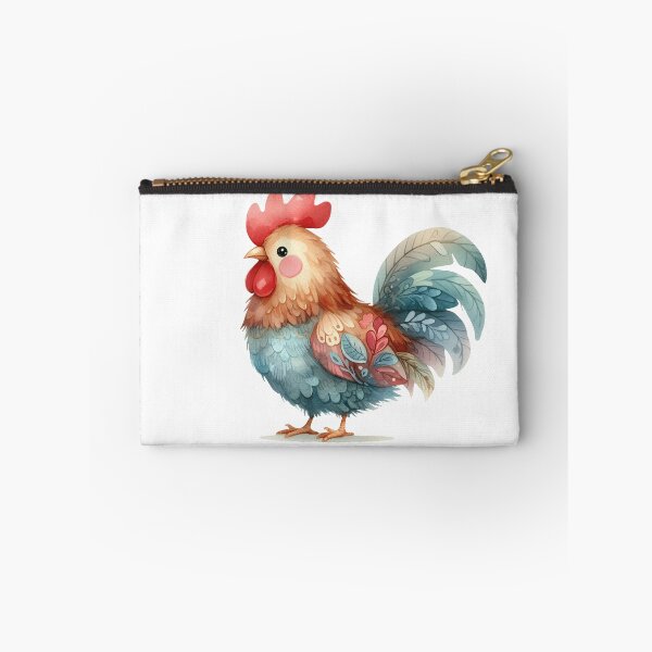 Item preview, Whimsical Floral Rooster Watercolor Illustration designed and sold by LunaPixelStudio.