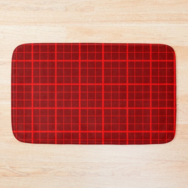 Item preview, Red On Maroon Grid Windowpane Check Design  designed and sold by PatternTitan.