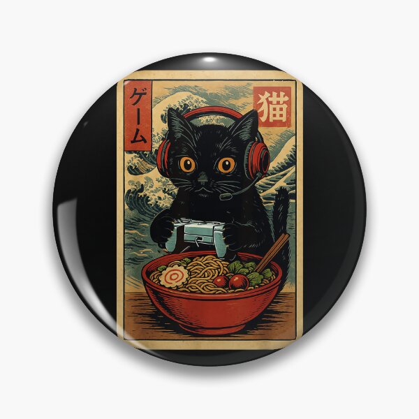 Item preview, Cat Game Gamer Ramen Noodles Japanese Food designed and sold by LysiTHWIP.