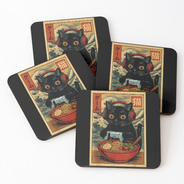 Item preview, Cat Game Gamer Ramen Noodles Japanese Food designed and sold by LysiTHWIP.