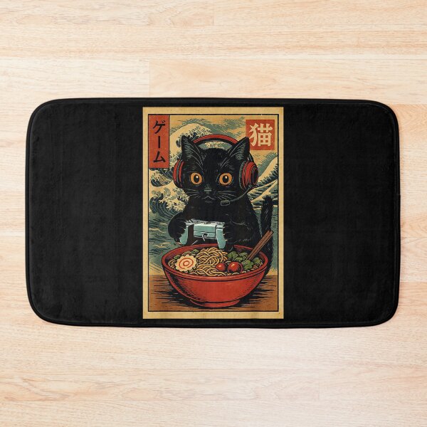 Item preview, Cat Game Gamer Ramen Noodles Japanese Food designed and sold by LysiTHWIP.