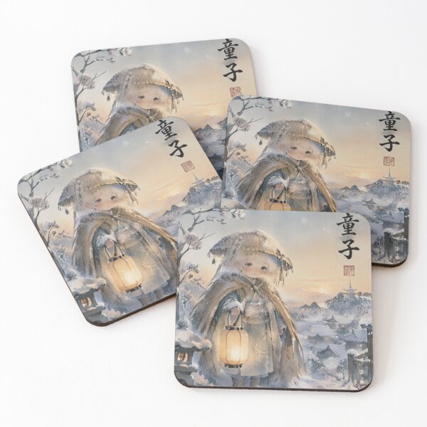 Item preview, Yuki Warashi Snow Child Spirit | Japanese Winter Yokai Folklore Art designed and sold by kaxymax.