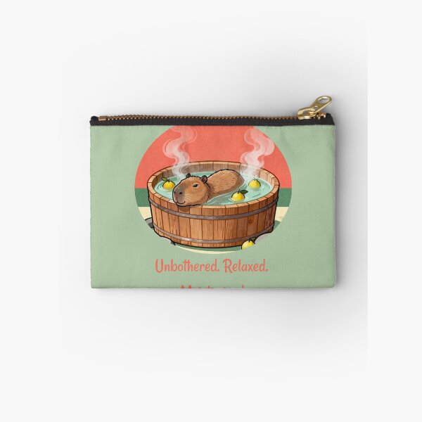 Item preview, Unbothered Relaxed Moisturized Capybara Japanese Onsen Meme designed and sold by FIREDesignsPOD.