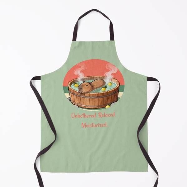Item preview, Unbothered Relaxed Moisturized Capybara Japanese Onsen Meme designed and sold by FIREDesignsPOD.