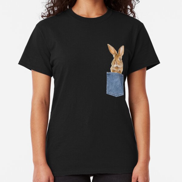 Bunny Rabbit Pocket Tee - Funny Rabbit Bunny Lover Gift Classic T-Shirt