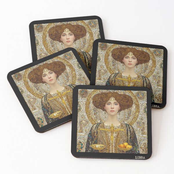 Item preview, Libra Zodiac Art - Vintage Nouveau Scale Goddess designed and sold by KissMyBerry.